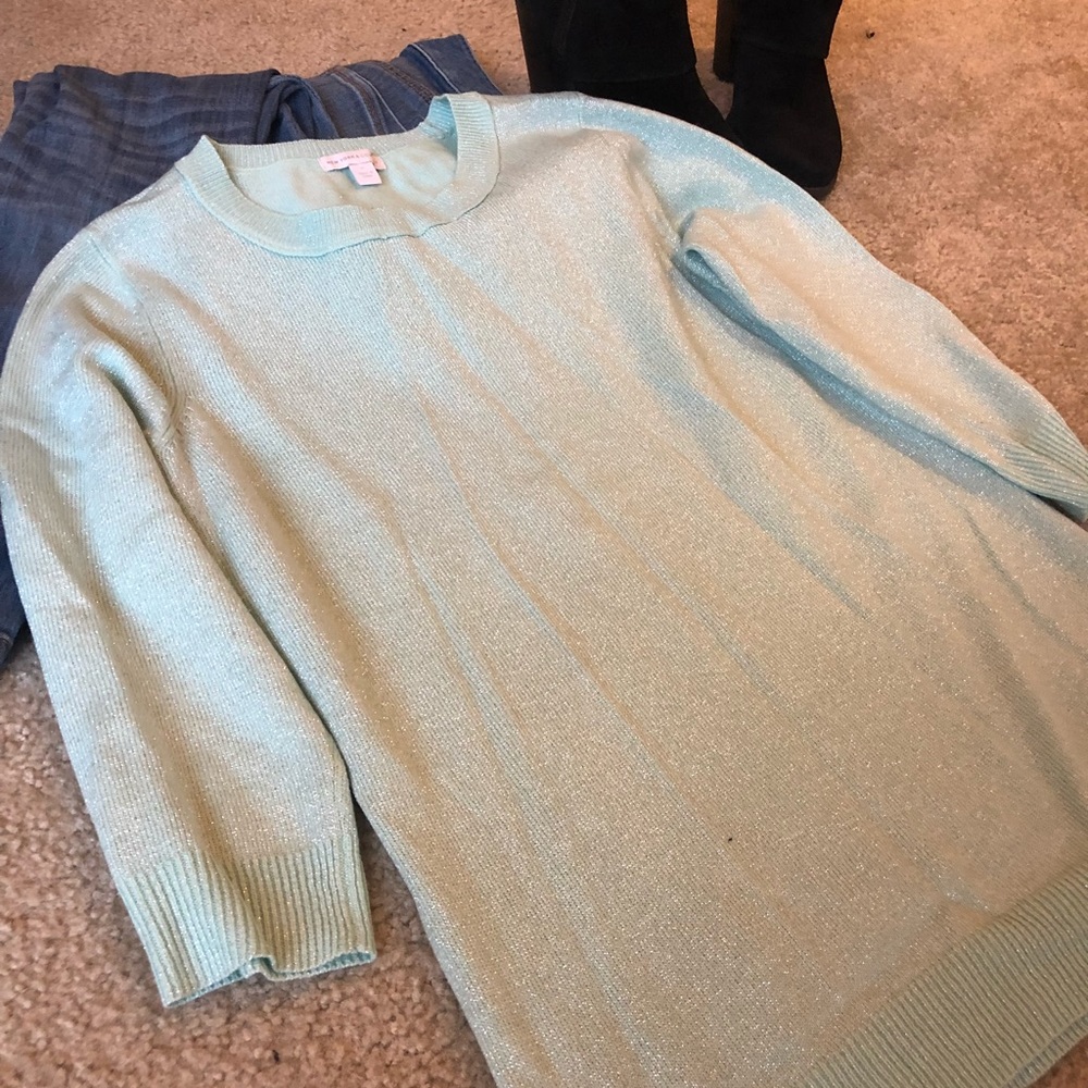 New York & Company mint blue sweater